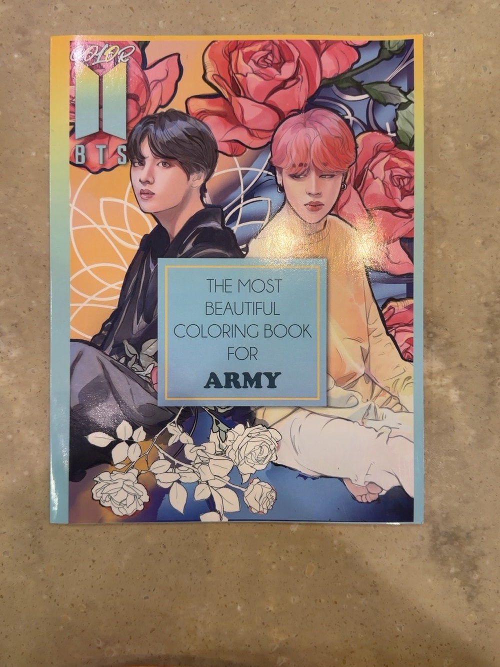The Most Beautiful Coloring Book for ARMY - Pink & Blue Cover